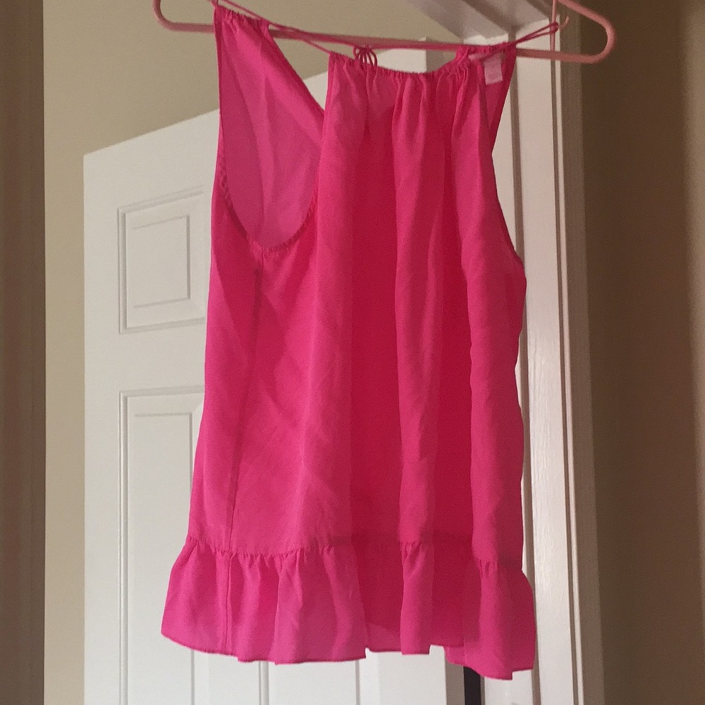Pink peplum silk Lilly Pulitzer top size S 💗